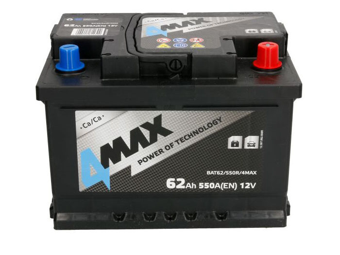 Akumulator 4MAX 62Ah/550A 12V D+