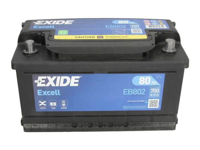 Akumulator EXIDE 80Ah/700A 12V Excell (D+)