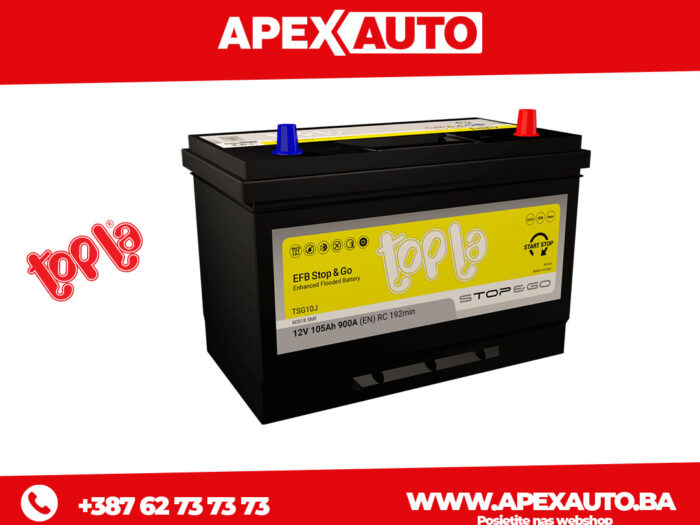 Akumulator TOPLA 105Ah/900A EFB START STOP
