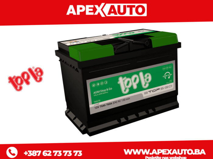 Akumulator TOPLA 70Ah/760A AGM START STOP