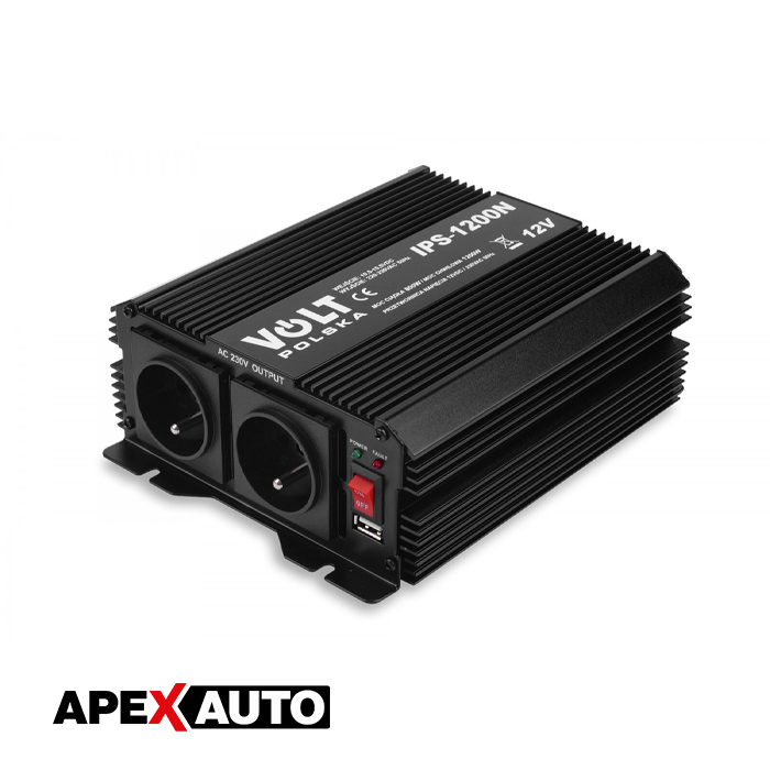 Pretvarač napona 12/230V 800-1200W+USB Volt Polska