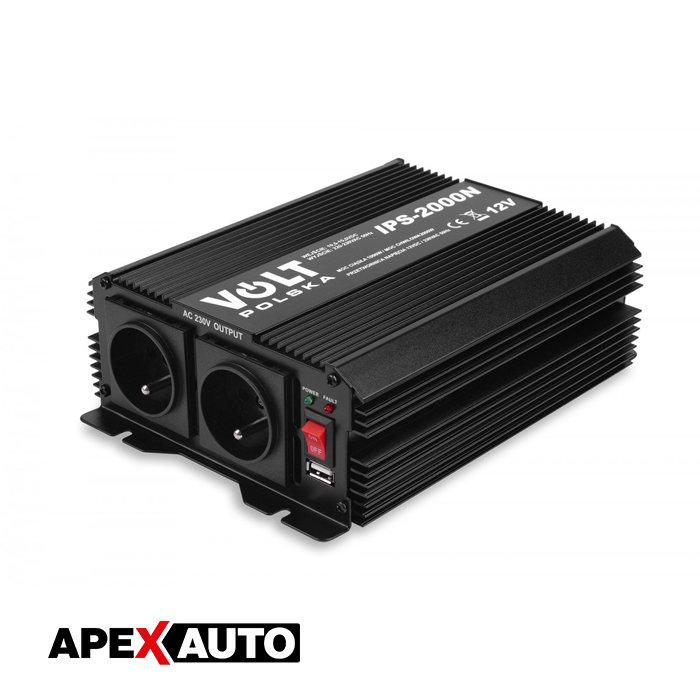 Pretvarač napona 12/230V 1000-2000W+USB Volt Polska