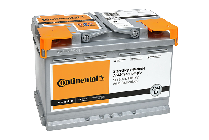 Akumulator Continental 70Ah 720 A D+ AGM Start Stop