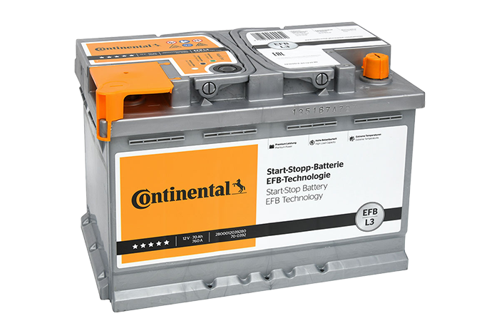 Akumulator Continental 70Ah 760 A D+ EFB Start Stop