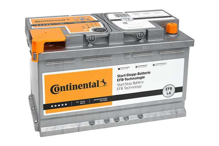 Akumulator Continental 80Ah 800 A D+ EFB Start Stop