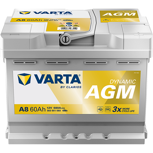 Akumulator Varta 60Ah 680 A D+ AGM Start Stop