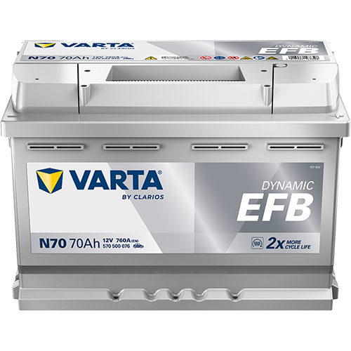 Akumulator Varta 70Ah 760 A D+ EFB Start Stop